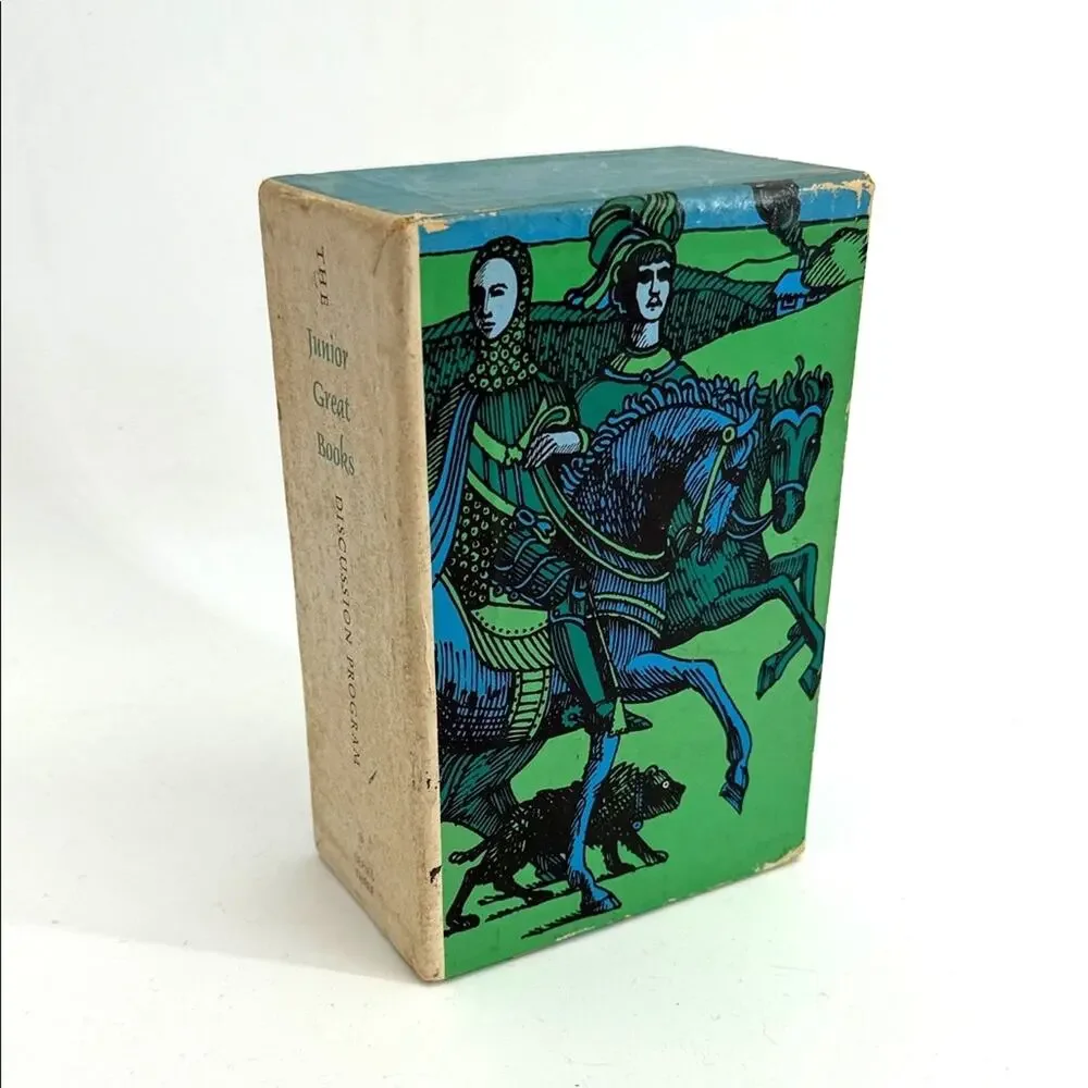 Vintage The Junior Great Books 1960s Series 2 with Cool Artsy Green Slipcase